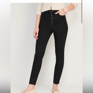 Extra high rise skinny jeans